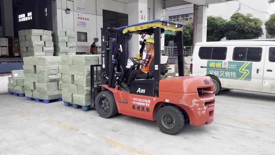 马来海运散货拼箱整柜现场，广州仓装柜视频