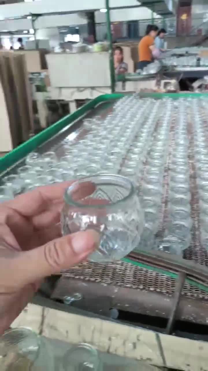 l莲花烛台玻璃瓶厂家生产加工定制玻璃烛