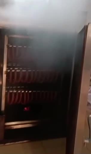 烟熏炉使用效果红肠蒸熏视频