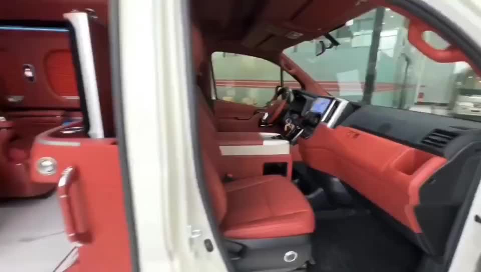 丰田海狮升级航空座椅沙发床全车内饰改色