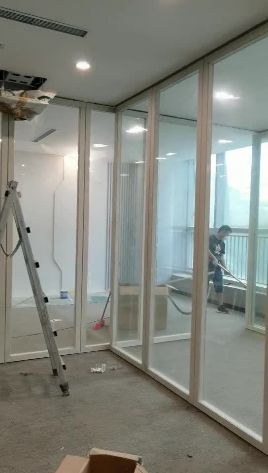 办公室活动玻璃隔断可折叠移动屏风墙
