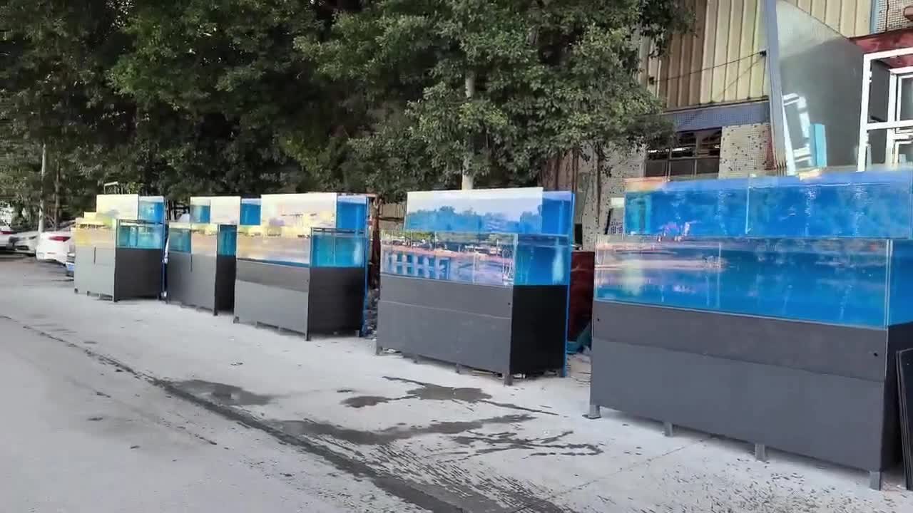 定制大型亚克力鱼缸超市海鲜池