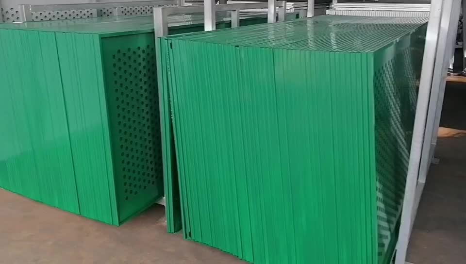 珠三角绿色烤漆冲孔围挡金属镀锌板圈地围栏