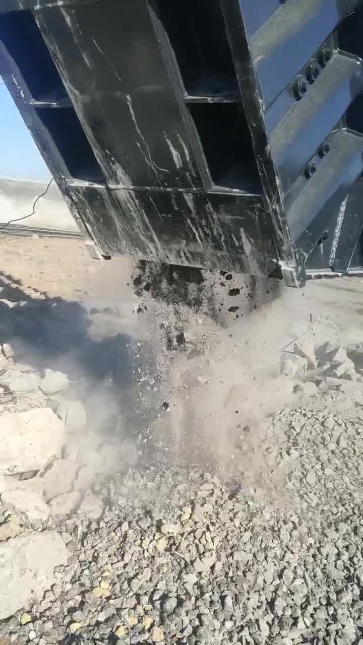 挖掘机破碎斗毛石料破碎机
