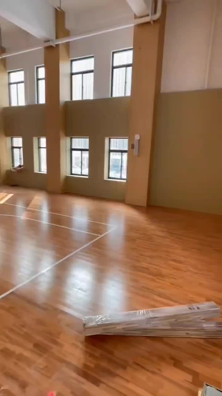 篮球场运动木地板安装