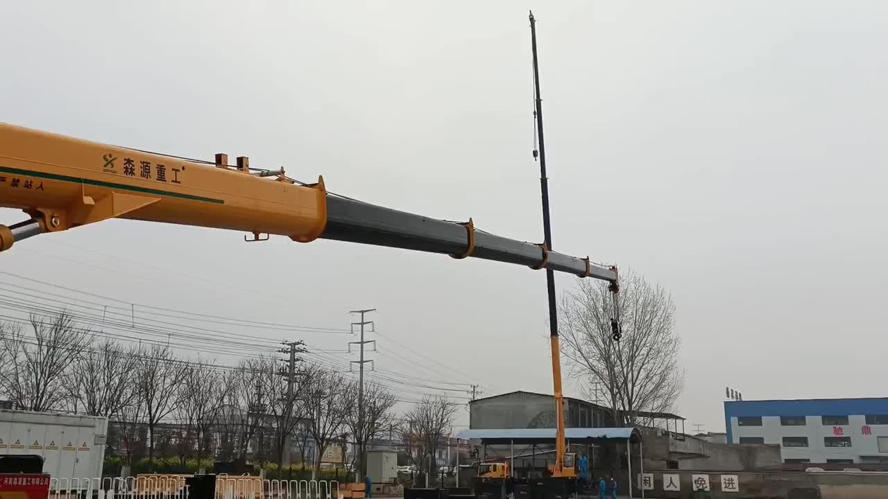 森源10吨吊车吊重测试现场