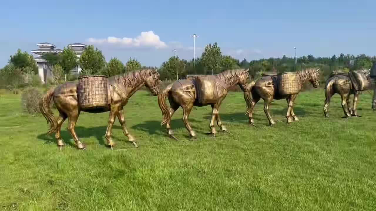 茶马古道雕塑，马帮商队雕塑