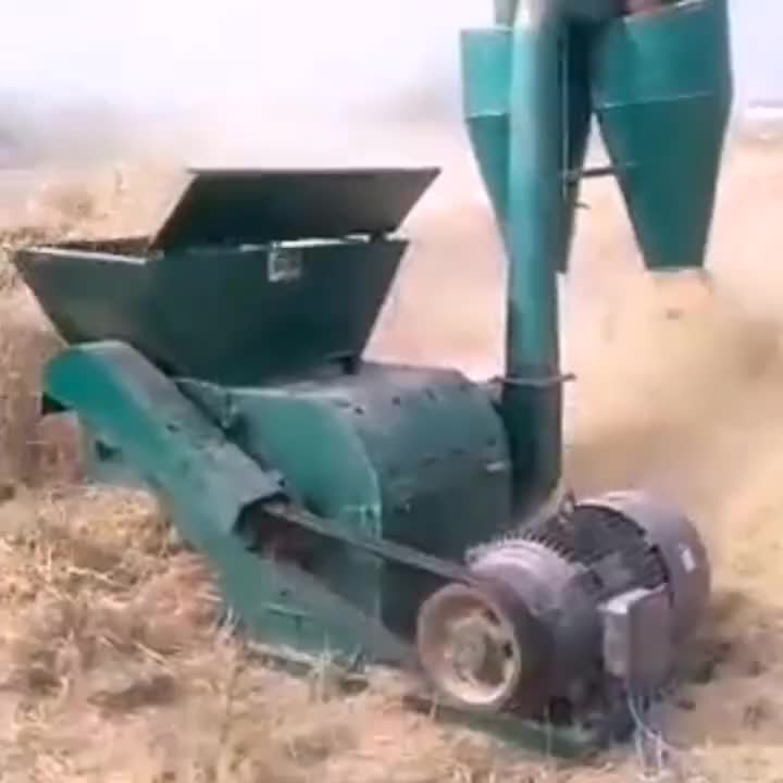 拖拉机带动饲料粉碎机玉米秸秆打糠机