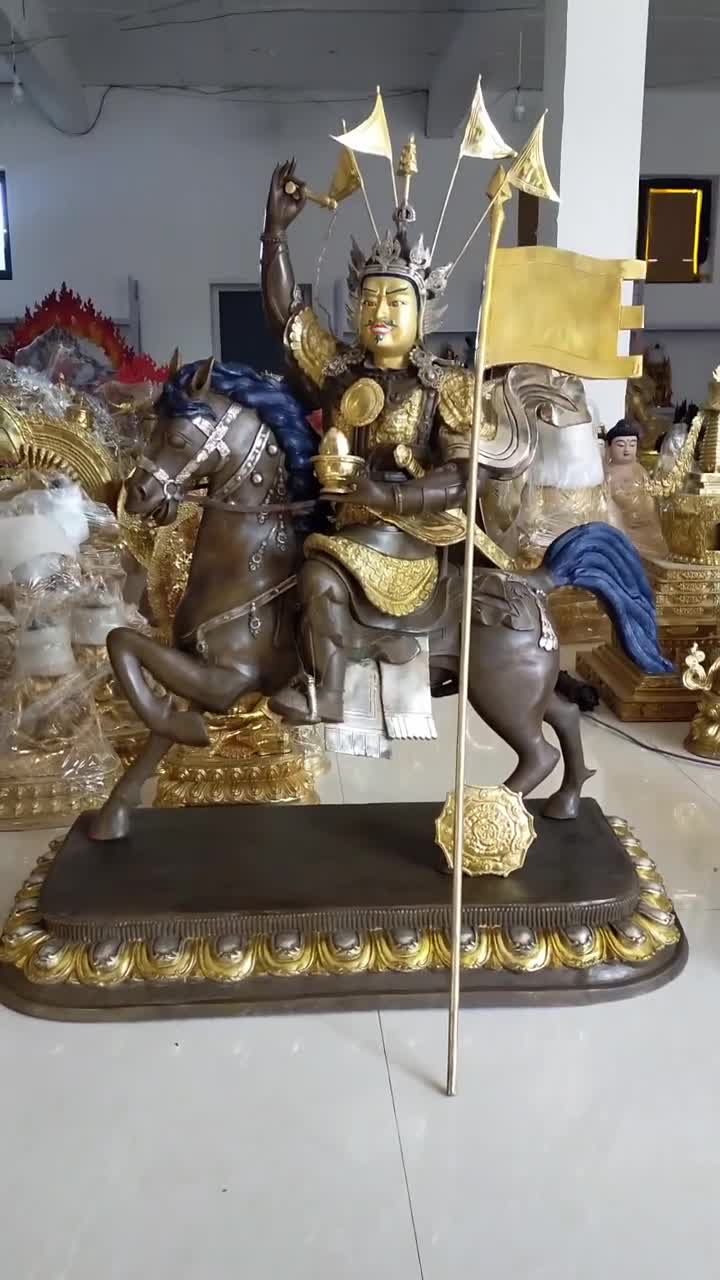 格萨尔王佛像纯铜铸造大型藏传1米佛像