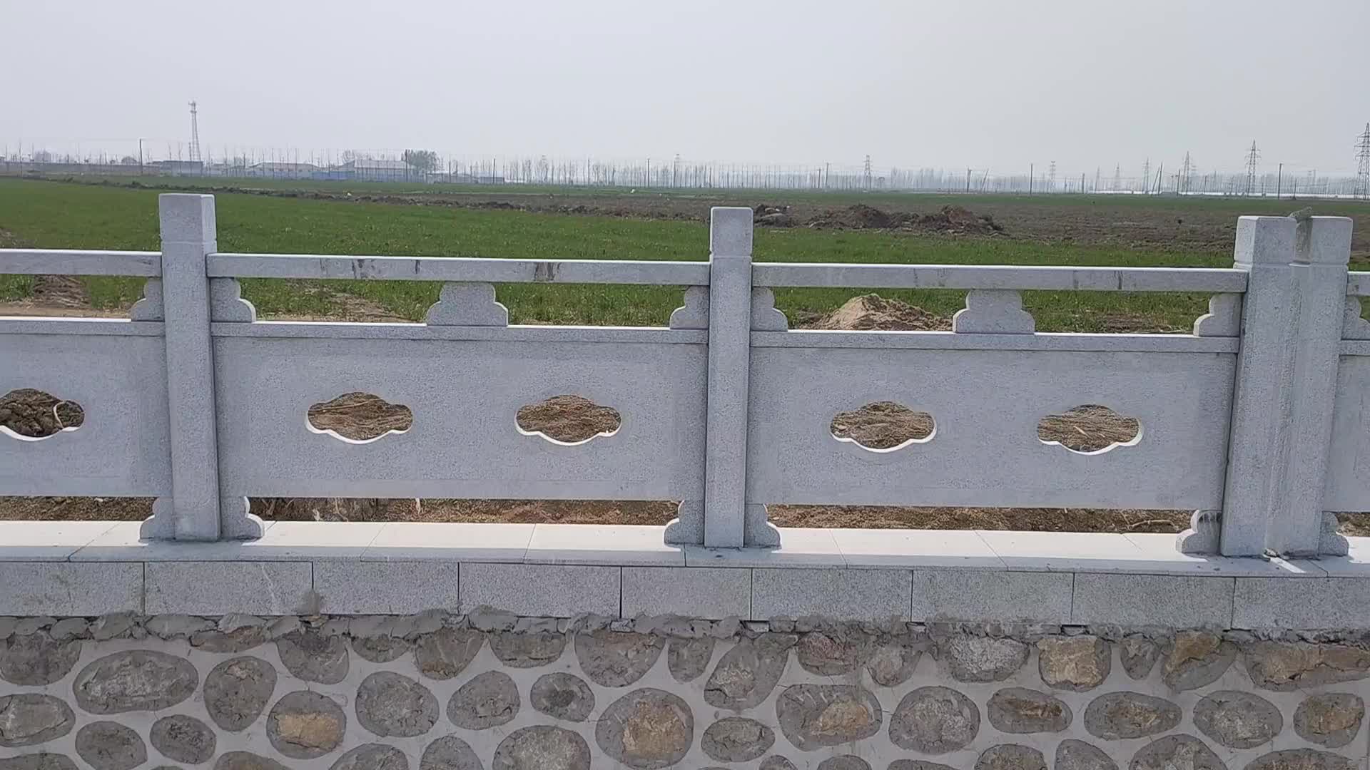 河道石栏杆市政工程花岗岩河道栏杆制作安装
